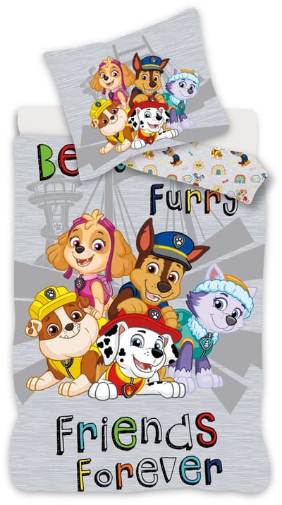 Paw Patrol dekbedovertrek Grijs 140 x 200 cm - 70 x 90 cm (polyester)