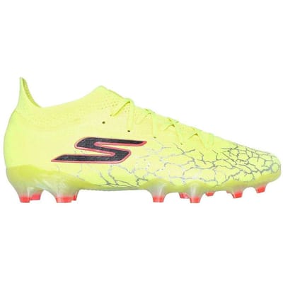 Skechers Heren Crackle Effect Firm Ground Voetbalschoenen (Geel/Zwart)