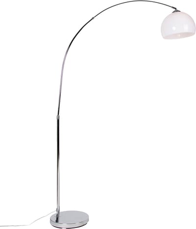 QAZQA Arc Staande Booglamp - 1 lichts - 1200 mm - Chroom