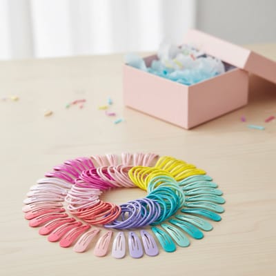 Haaraccessoires Kind - 120 Haarspeldjes en Elastiekjes voor Meisjes in Doosje