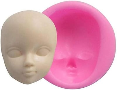 Gezicht Siliconen Mal - Vrouwen masker - Taart decoratie - Flexibel materiaal - 1000 Gram - Grijs