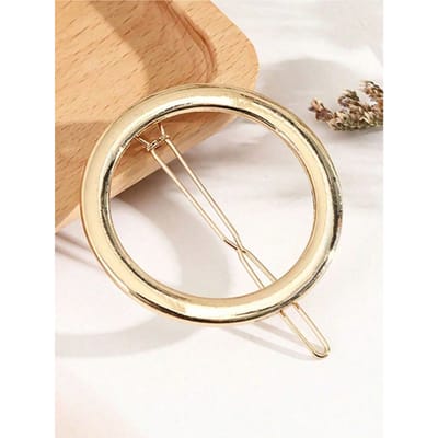 1 stuks Elegante Ronde Zinklegering Haarclip. Keuze uit Hoogwaardig Zinklegering Materiaal, Fijne Polijsting En Slijping, Textuur Delicaat En Glanzend goud