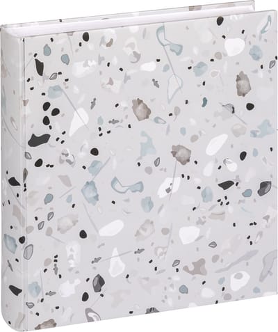 Walther FA-298-3 Terrazzo stone grey - Design album - Formaat 30x30 cm - 60 witte pagina's - Steen/Grijs