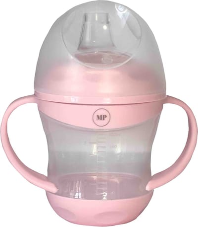 Major Products - Tuitbeker Roze - 160ml met handvat - Tuitbeker met zachte tuit - Drinkbeker - Oefenbeker - Tuitbeker Baby - Drinkbeker voor Peuters - Antilek beker