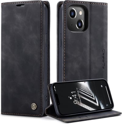 CaseMe Hoesje - Geschikt voor iPhone 14 Hoesje - CaseMe 013 Book Case - Zwart