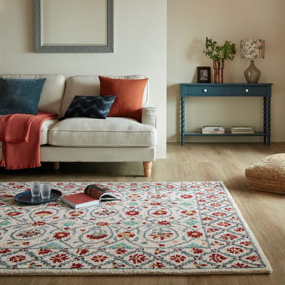 Flycarpets Laagpolig vloerkleed Iris Traditional - Klassiek - Oosters - Rood / Blauw 160 x 230 cm
