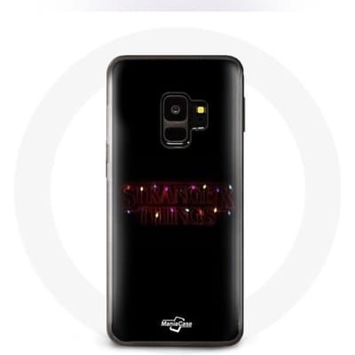 Coque pour Samsung Galaxy S9 Stranger Things Affiche Logo Joyeux noël