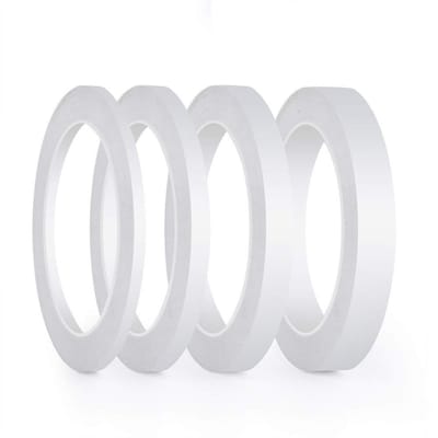 Dailygoody - Dubbelzijdige Tape - Sterke Plakband - 25m per rol - Wit - Ideaal voor Knutselen en Kleding - Perfect voor Hobby en DIY - Geschikt voor M.