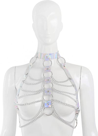 Fixxx - Kettingen Top - Lakleer - One Size - Reflection - Zilver