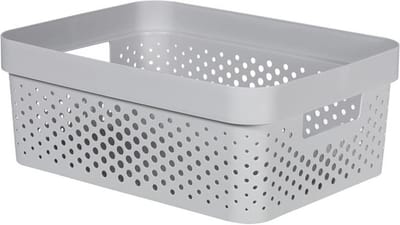 Curver - Infinity box dots 11L licht grijs