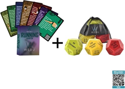 WEBU Workout Dobbelstenen + 51 Running Trainingskaarten - Hardlopen - Running – Crossfit - Fitness – Krachttraining - Yoga - Unieke methode