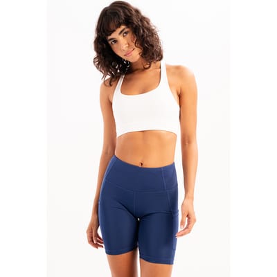 JUSTEVER Licht ondersteunende, uitneembare bh met rugpand, witte sport-bh voor dames - Surge