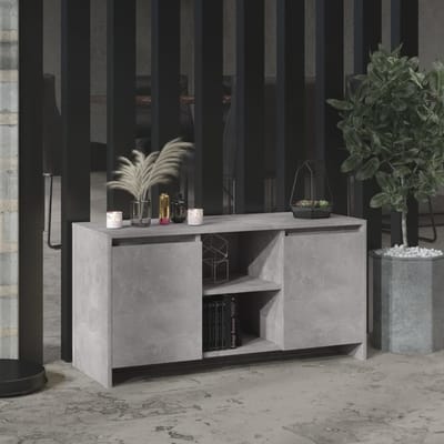 vidaXL - Tv-meubel - 102x37,5x52,5 - cm - bewerkt - hout - betongrijs