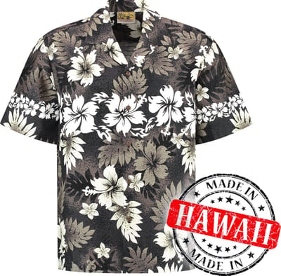 Hawaii Blouse Mannen - Shirt - Hemd - 100% Katoen - Overhemd Heren Korte Mouw - Made in Hawaii "Maui Mystiek" Maat S