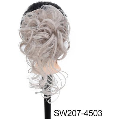1 stuks haarclip, golvende krullende haarclip, synthetische pruik, paardenstaartmeisje gray