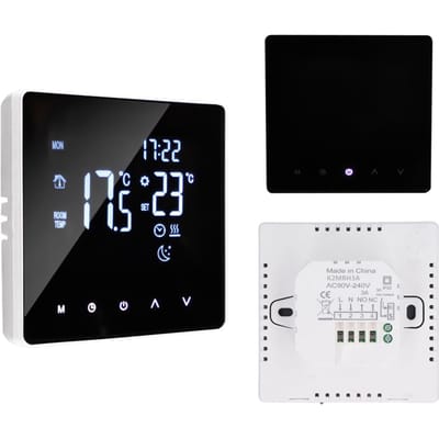 Slimme Thermostaat Temperatuurregelaar voor Waterverwarming LCD-Display Touchscreen Week NO-WIFI water heating wit