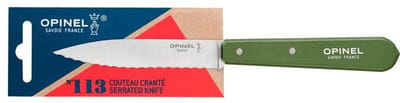 Opinel Gekarteld Schilmes N°113 - Robuust Mes met Microvertanding - Kaki