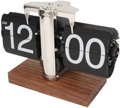 Allecto - Flip Clock - Retro Tafelklok - Mechanische Klok - Zwart - Digitale Klok - Batterij Aangedreven - Geschikt voor Thuis Decoratie - Roestvri...