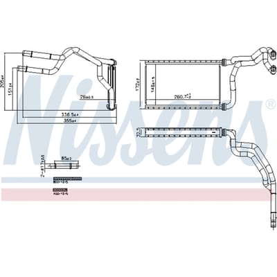 Warmtewisselaar, interieur verwarming NISSENS 707300