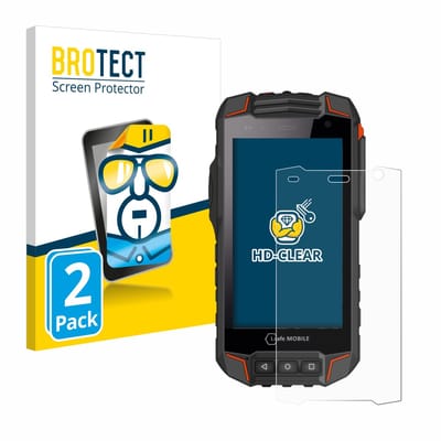 BROTECT - Screenprotector voor i.safe MOBILE IS530.1 - Folie Beschermfolie transparant 2 Stuks