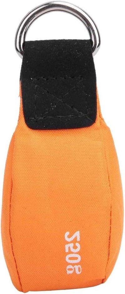 Gooitouw Gewichtstas - Klimtouw Zandzak - Boomklimmen Rotsklimmen - Metalen Bevestigingsring - 12 x 8 x 3 cm - Oranje