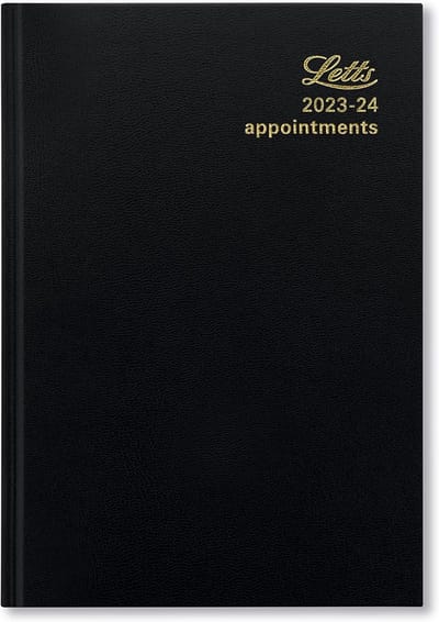 Academisch Dagboek A4 Dag-op-Pagina 2023/2024 Planner met Afsprakenindeling Zwart
