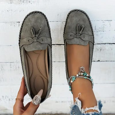 Herfst Dames Platte Loafers met Tarweaar Decoratie, Lichtgewicht, Comfortabele Zachte Dames Platte Schoenen 40