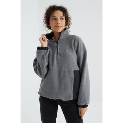 Oversized Half-zip Pluche Sweatshirt
