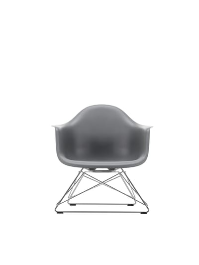 Vitra Eames Plastic Armchair LAR - granietgrijs RE - glanzend chroom