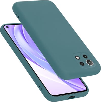 Cadorabo Hoesje geschikt voor Xiaomi Mi 11 LITE (4G / 5G) / 11 LITE NE in LIQUID GROEN - Beschermhoes gemaakt van flexibel TPU silicone Case Cover
