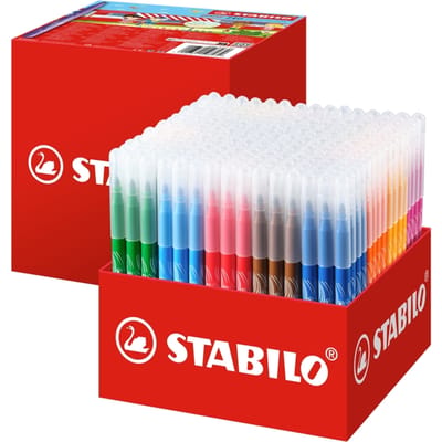 STABILO power - Viltstift - Tot 8 Weken Zonder Dop - Schoolverpakking Met 240 Stuks