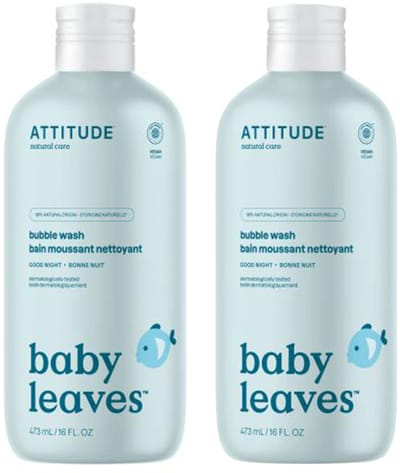 ATTITUDE Bubble Wash Good Night Bundel - Baby Leaves ECO - duurzaam
