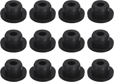 6 Stuks Zwarte Gatenstoppen Rubber Afdichting voor Buisdiameter 17mm