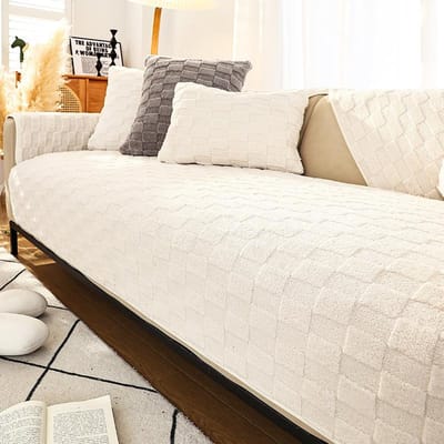 Eenvoudige Moderne Bankhoes Hoes Gevoerde Pluche Bankkussen Antislip Bankkussen 45x45cm pillow case