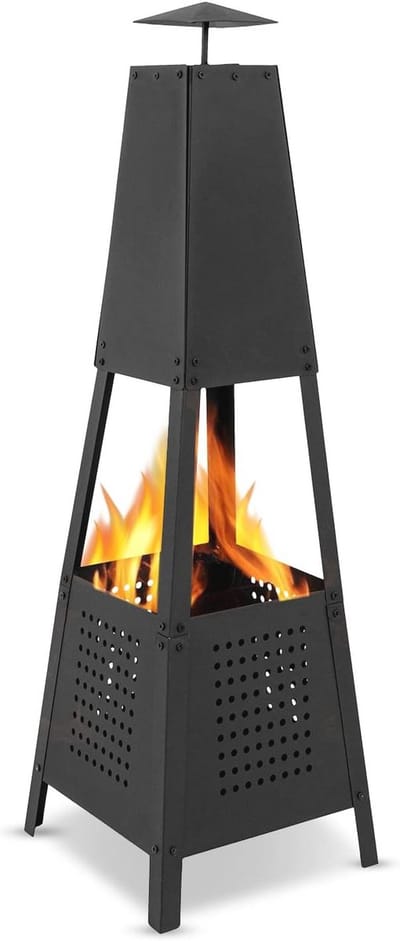 Piramide-vuurkorf voor buiten – Weerbestendige tuinhaard voor terras, tuin en camping – 35 x 100 cm