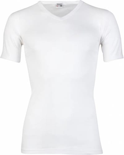 Heren ondershirt V-hals - Korte mouw M3000 - 100% katoen slim fit T-shirt - Ronde hals - Wit / 3XL