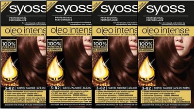 Syoss Oleo Intense 3-82 Subtiel Mahonie Haarverf 4 stuks Voordeelverpakking