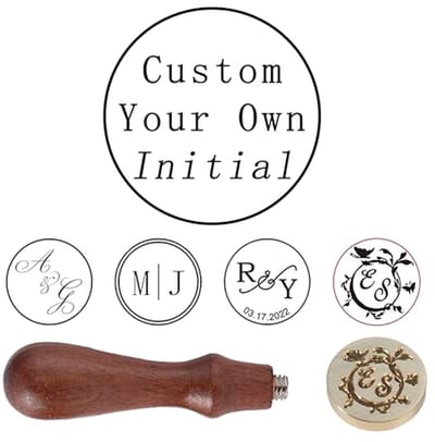 Aangepaste Wax Seal Stempel - Gepersonaliseerde Stempel met Initialen voor Bruiloft en Geschenken