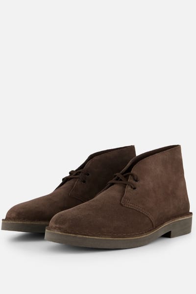 CLARKS Desert Bt Evo Heren Veterschoenen - Dark Brown Suede