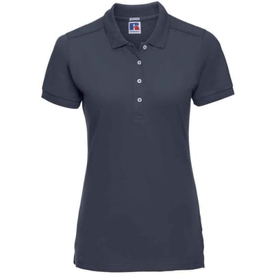 Russell Dames/Dames Piqué Stretch Poloshirt (Franse marine)