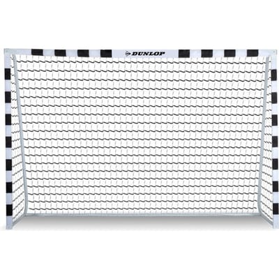 Dunlop Voetbaldoel - Voetbal Goal 300 x 90 x 200 cm - Voetbalgoal Groot - Buitenspeelgoed voor Kinderen en Volwassenen - Snelle Montage - Voetbal Training Doel - Metaal - Zwart/ Wit
