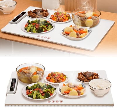 Elektrische Warmhoudlade - Voedselwarmer Placemat - Eten Warm Houden - Instelbare Temperatuur - 60 cm Oppervlak - Wit
