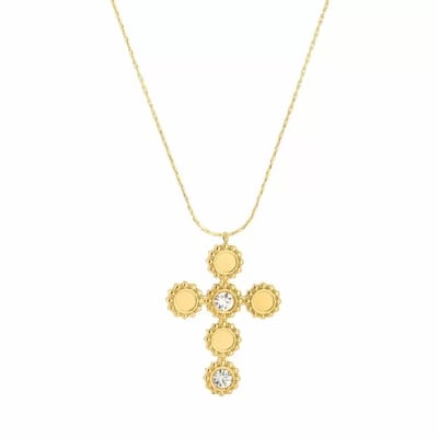 Bijoutheek Collier Statement Kruis Goud