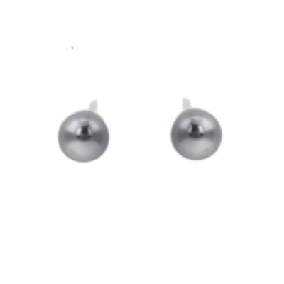 Behave - Oorknop dames - zilverkleur parel blauwgrijs - chic tijdloos