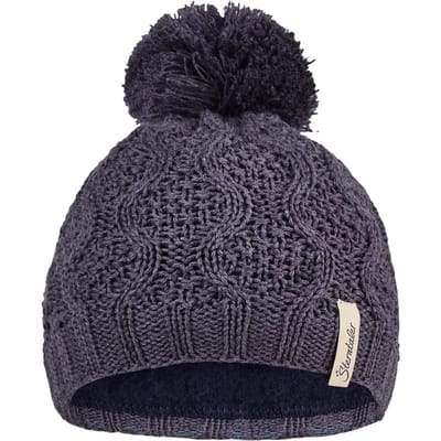 Baby muts met pompons gevoerd met fleece Sterntaler