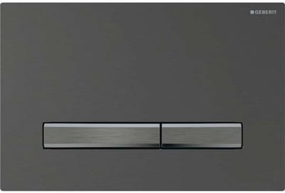 Geberit 115.671.QD.2 - Sigma50 bedieningspaneel - 2-toets spoeling - vierkant - zwartchr./zwartchr.geb./e-t-cl