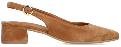 No Stress - Dames - Cognac suède slingbacks - Maat 37