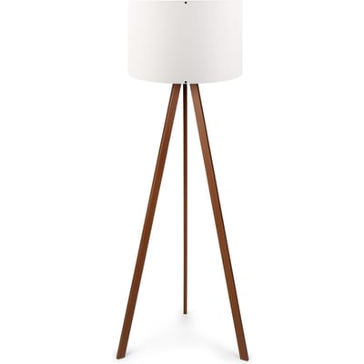 Asir - Vloerlamp - Wit en Bruin - 140 x 38 cm