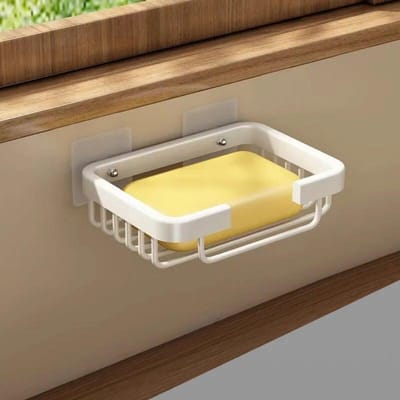Boor Gratis Zeepbakje Houder Wandmontage Opbergrek Houder Keuken Spons Opbergplank Badkamer Zeep Opbergmand
