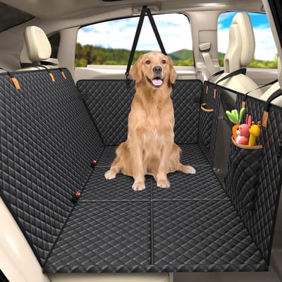 Achterbankverlenging voor honden | Hondenautostoelhoes | Hondenhangmat voor auto en SUV | Autobed voor honden | Zwart